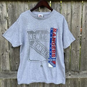 NEW YORK RANGERS Majestic Apparel NHL Retro Logo Jersey Tee- Size Youth L